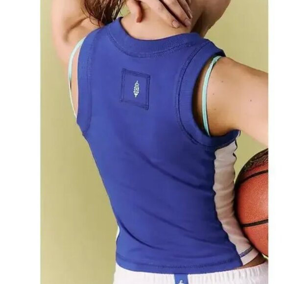 NWOT Free People Movement Powerwalk Tank In Radiant Blue - Picture 4 of 9